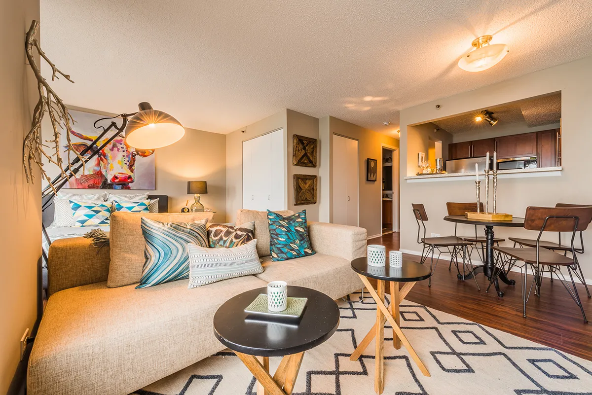 Model unit at Axis Apartments Streeterville Chicago