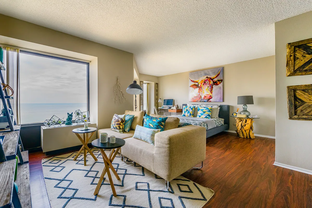 Model unit at Axis Apartments Streeterville Chicago