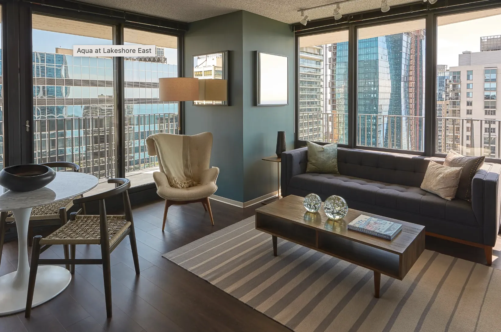 Aqua Apartments in Lakeshore East Chicago facade