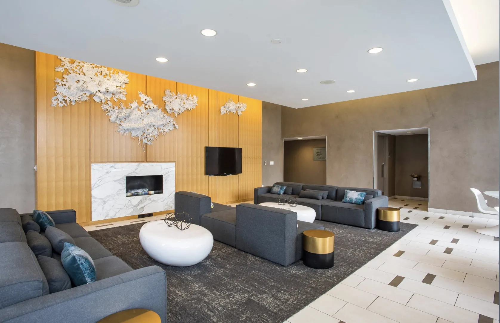 Aqua Apartments in Lakeshore East Chicago view from living space