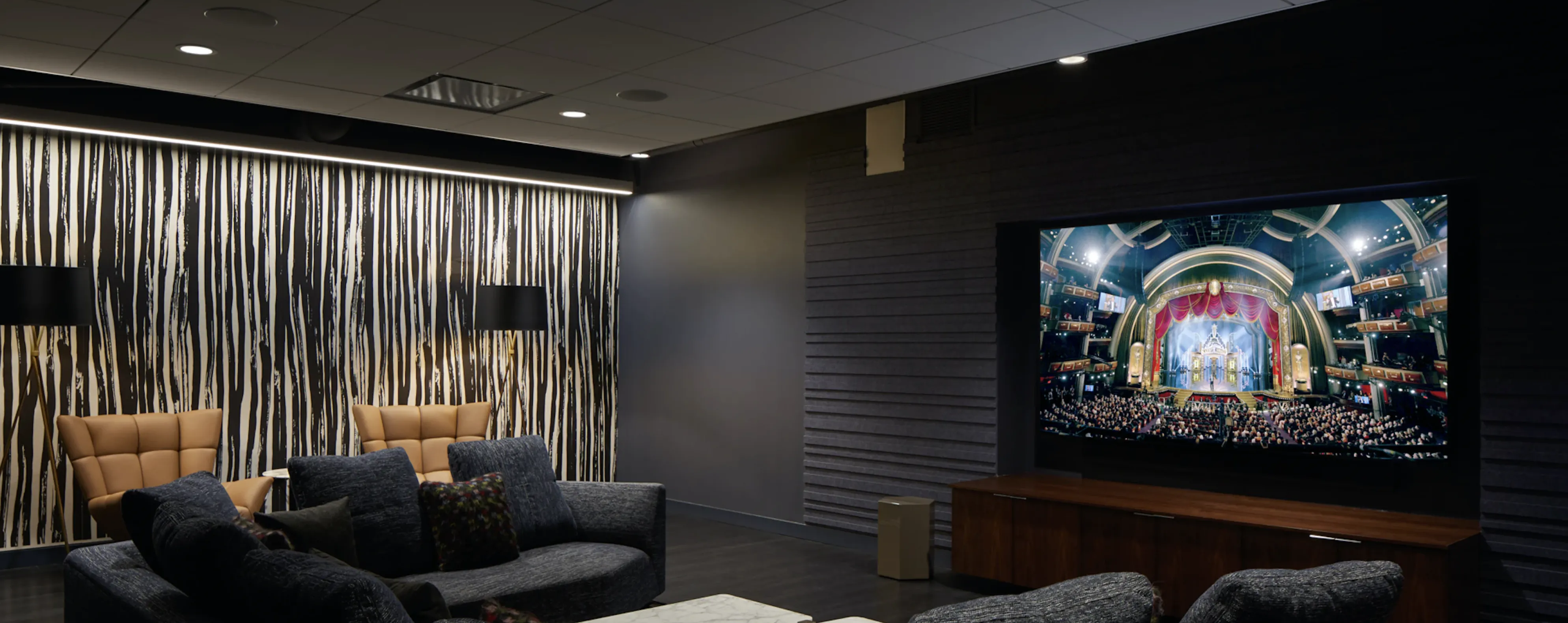 Cascade Apartments in Lakeshore East Chicago mdeia room