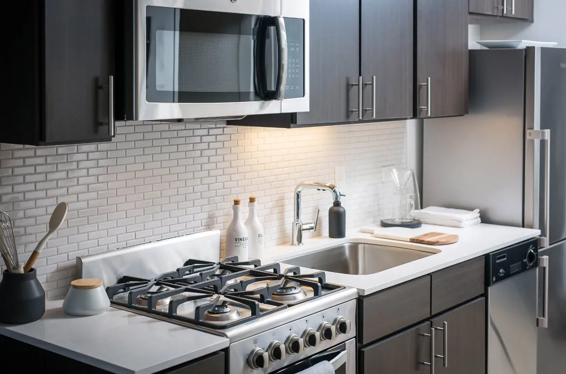 Exhibit on Superior Apartments in River North Chicago amenity fire place