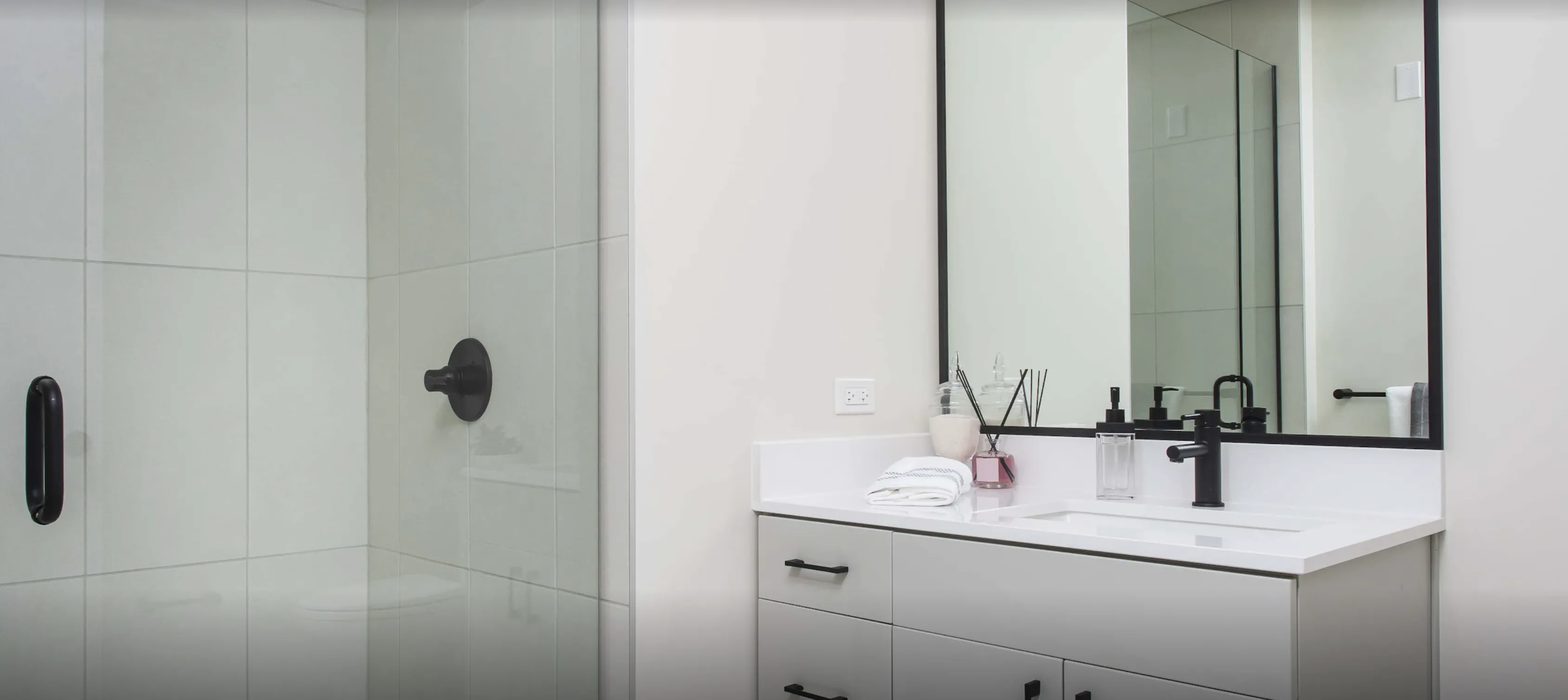 Millie on Michigan Apartments in the Chicago Loop shower view