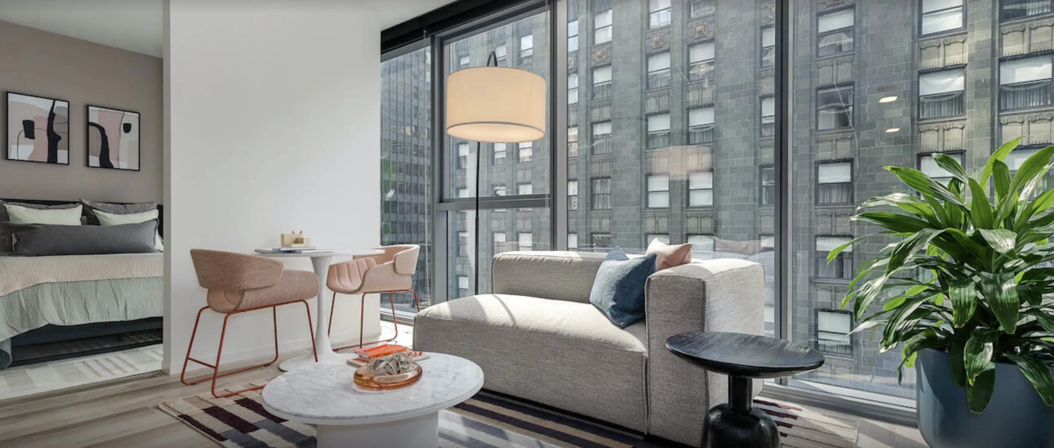 Millie on Michigan Apartments in the Chicago Loop couch