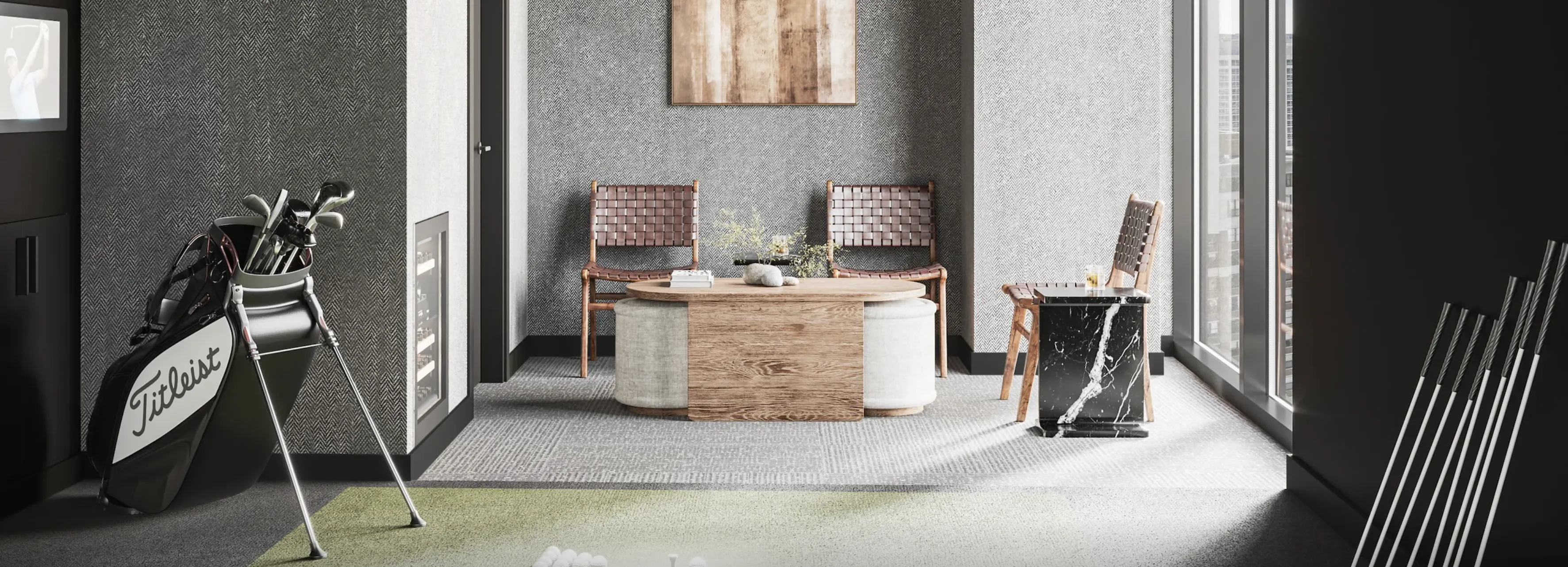 920 North Wells Apartments golf simulator