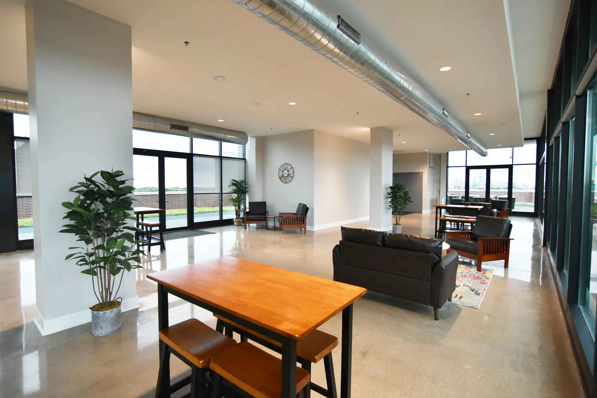 Rooftop Fitness Room - Free Weights at The Eagle Building Apartments