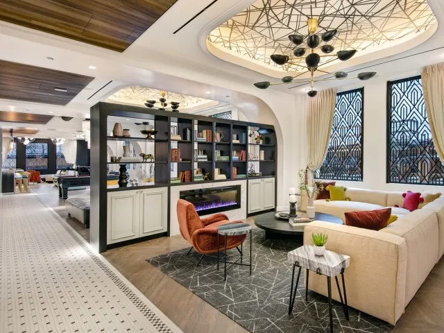 living room shot at Century Tower apartments for rent