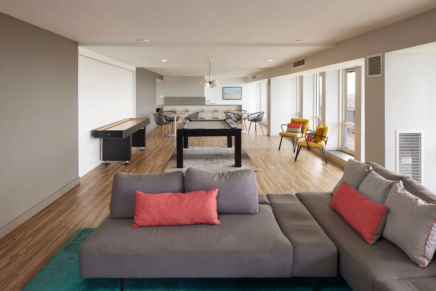 exterior view of the towers of Regents Park Apartments in Hyde Park Chicago