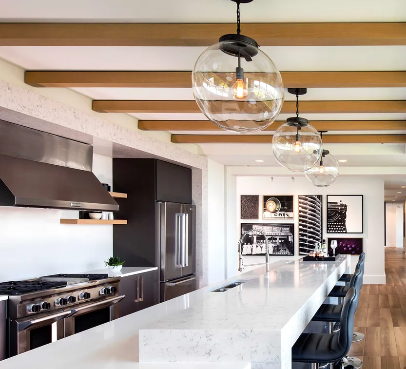 furnished living room at at 1225 Old Town Apartments in Chicago