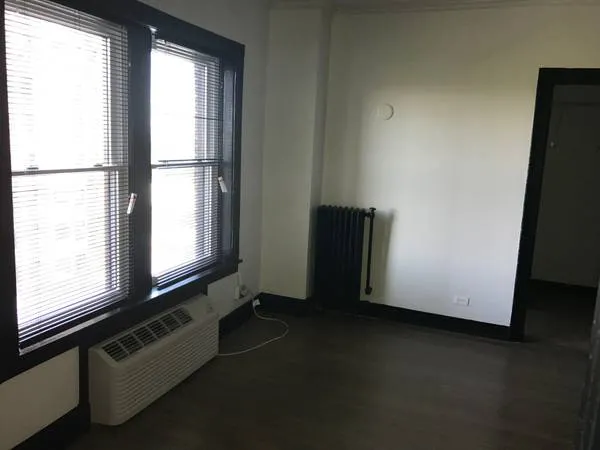 living area in model unit at The Edison Apartments in Edgewater!