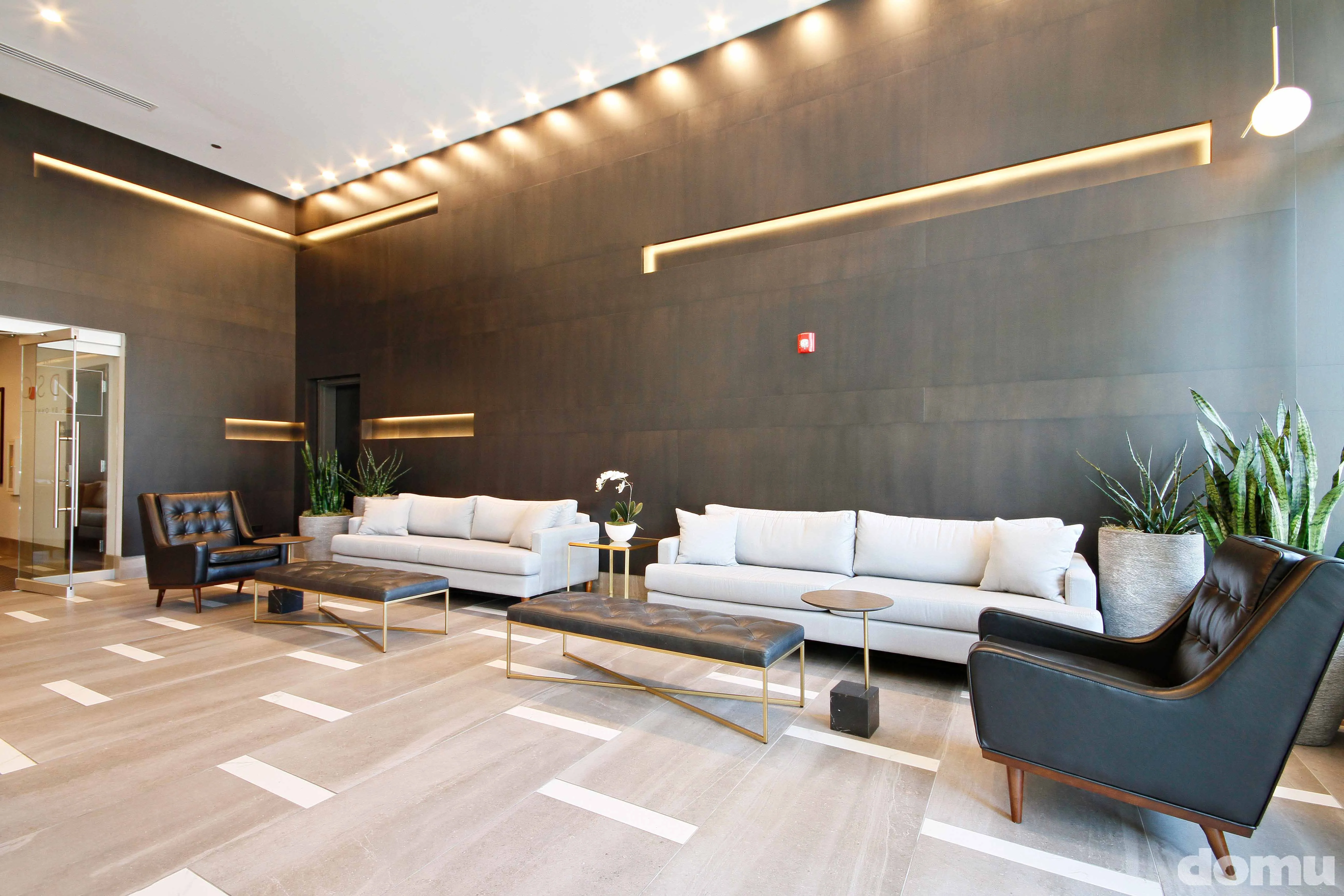 dining room model apartment at The Hudson Apartments in Chicago