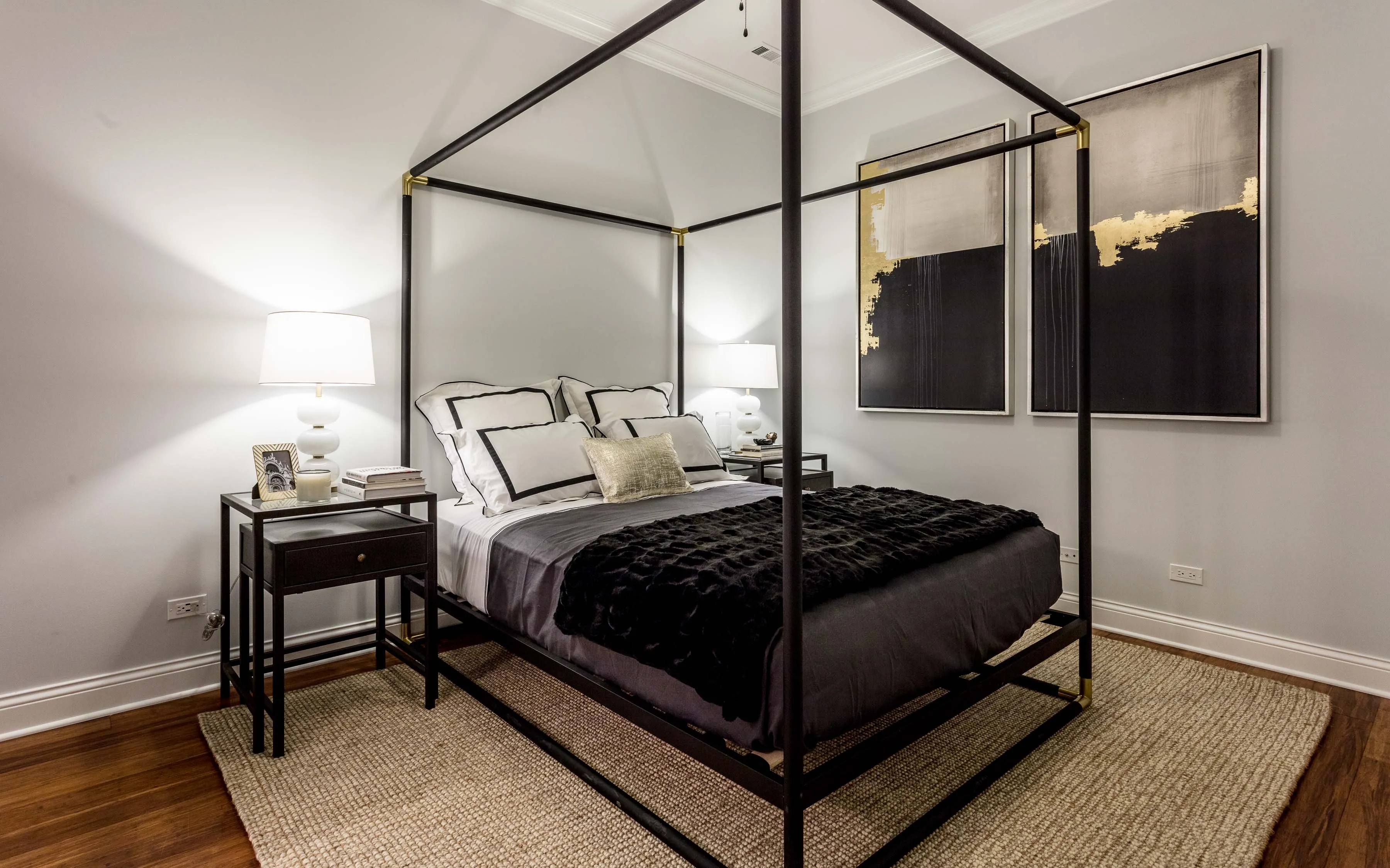 2 bedroom unit model kitchen at Ashland Place Apartments