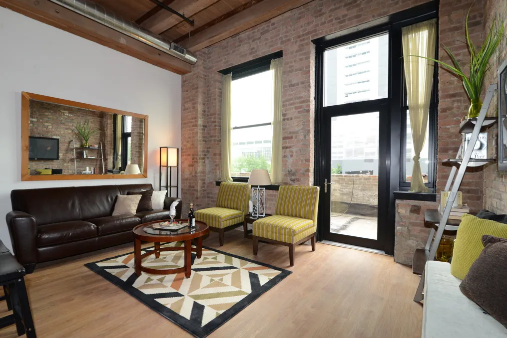 corner view of the historic Vesta Lofts in the south loop of chicago