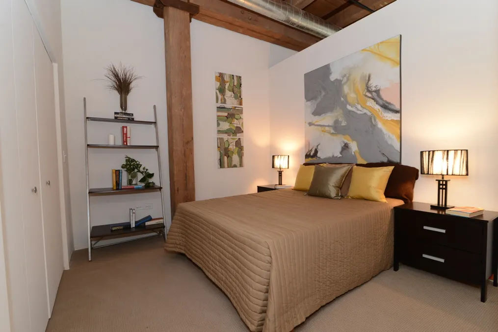 corner view of the historic Vesta Lofts in the south loop of chicago