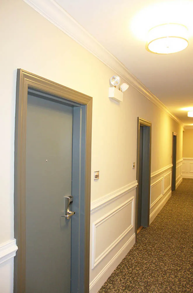 master bedroom model at 1632 W. Belmont Apartments in Lakeview Chicago