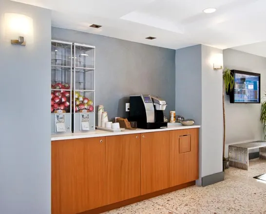 kitchen at Reside on Roscoe Apartments in Chicago