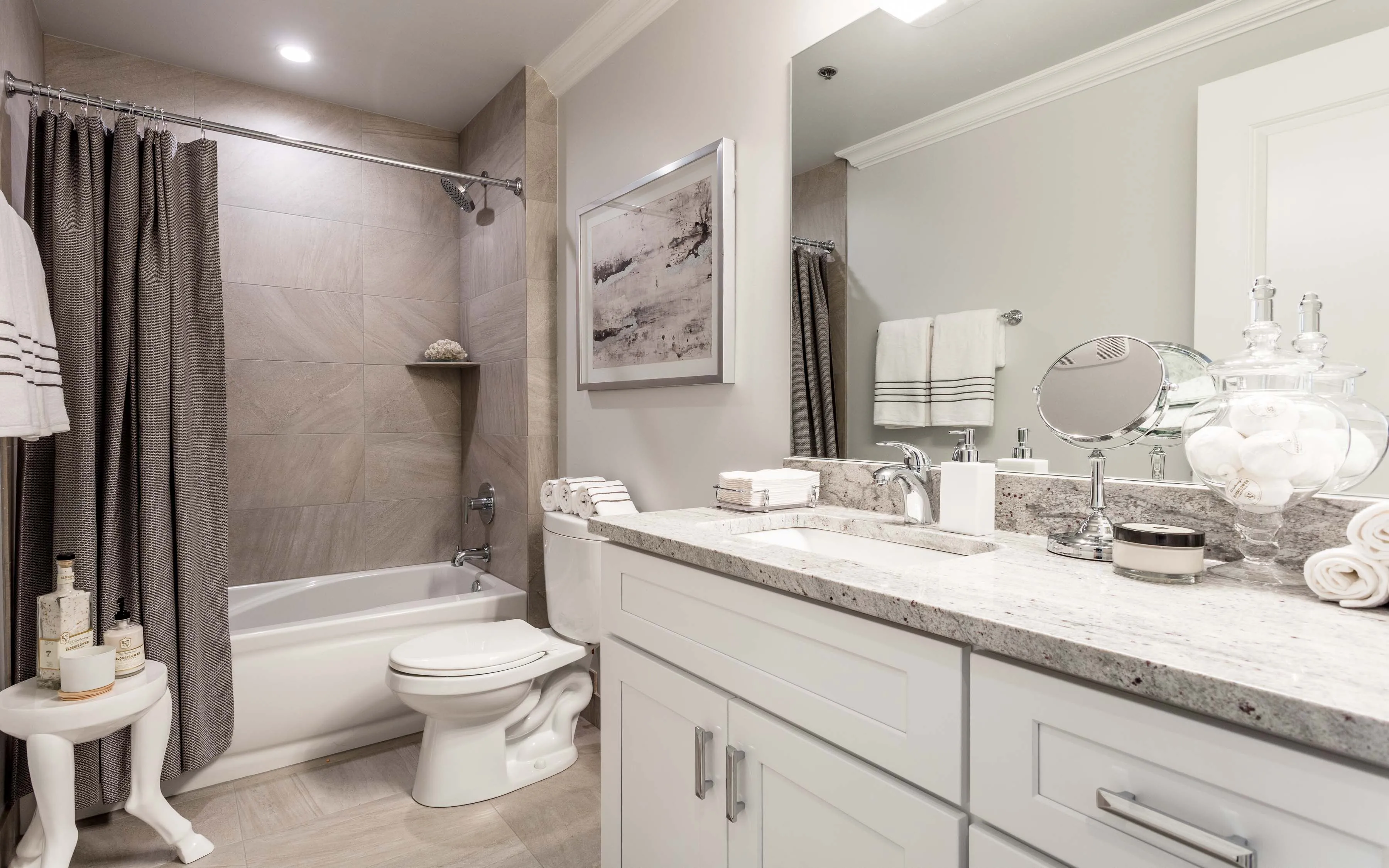 2 bedroom unit model kitchen at Ashland Place Apartments