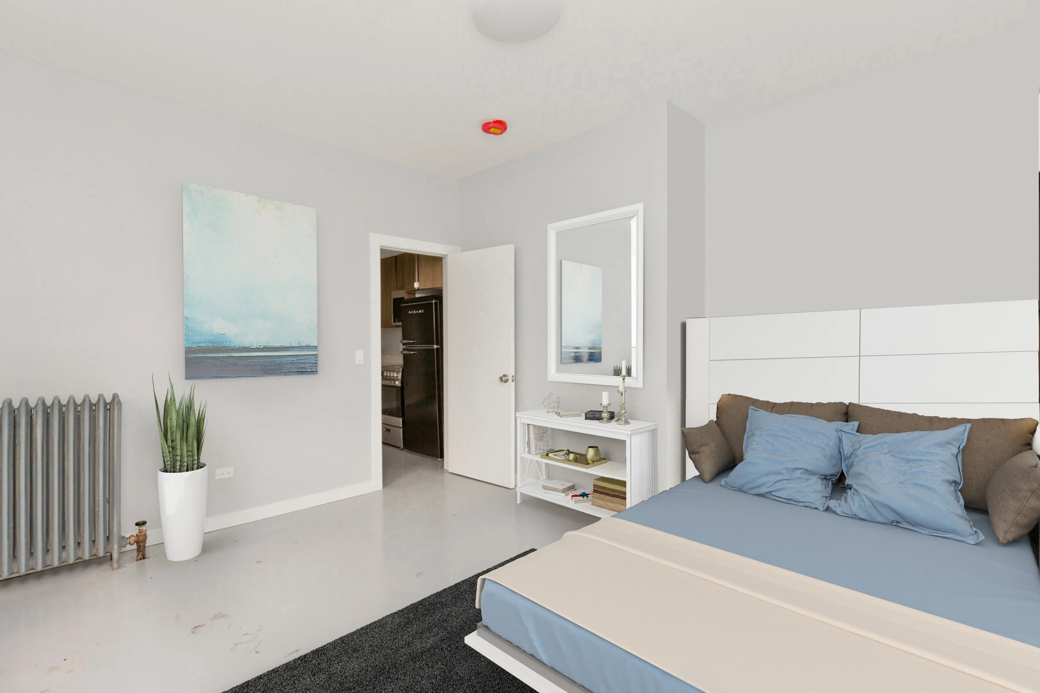 model kitchen at The Darlington Apartments in Uptown Chicago