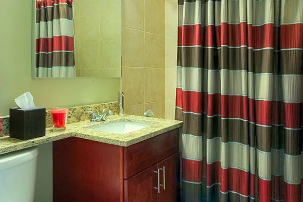 living room with lake view at Eleven Thirty Apartments in the South Loop