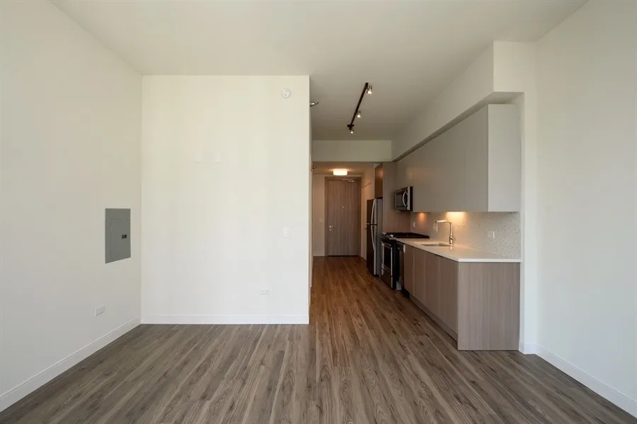 living room at 1407 On Michigan Apartments at 1407 South Michigan Ave