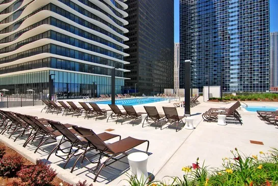 Aqua Apartments in Lakeshore East Chicago exterior