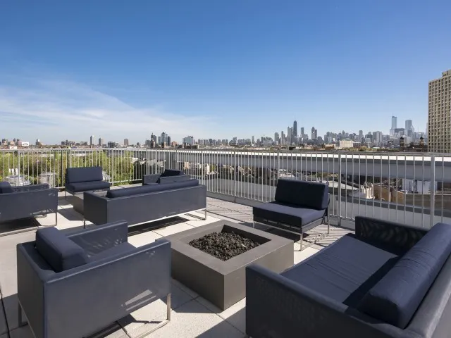 rooftop deck at 1241 N Milwaukee Apartments in Wicker Park