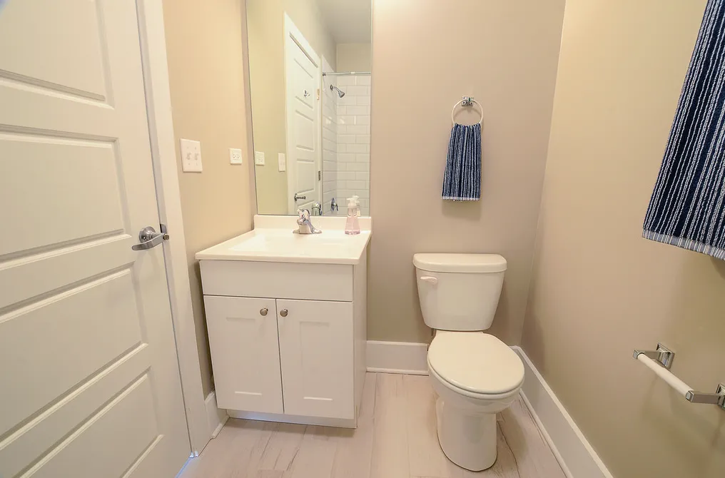exposed brick in living room of 3141 North Sheffield Apartments in Lakeview