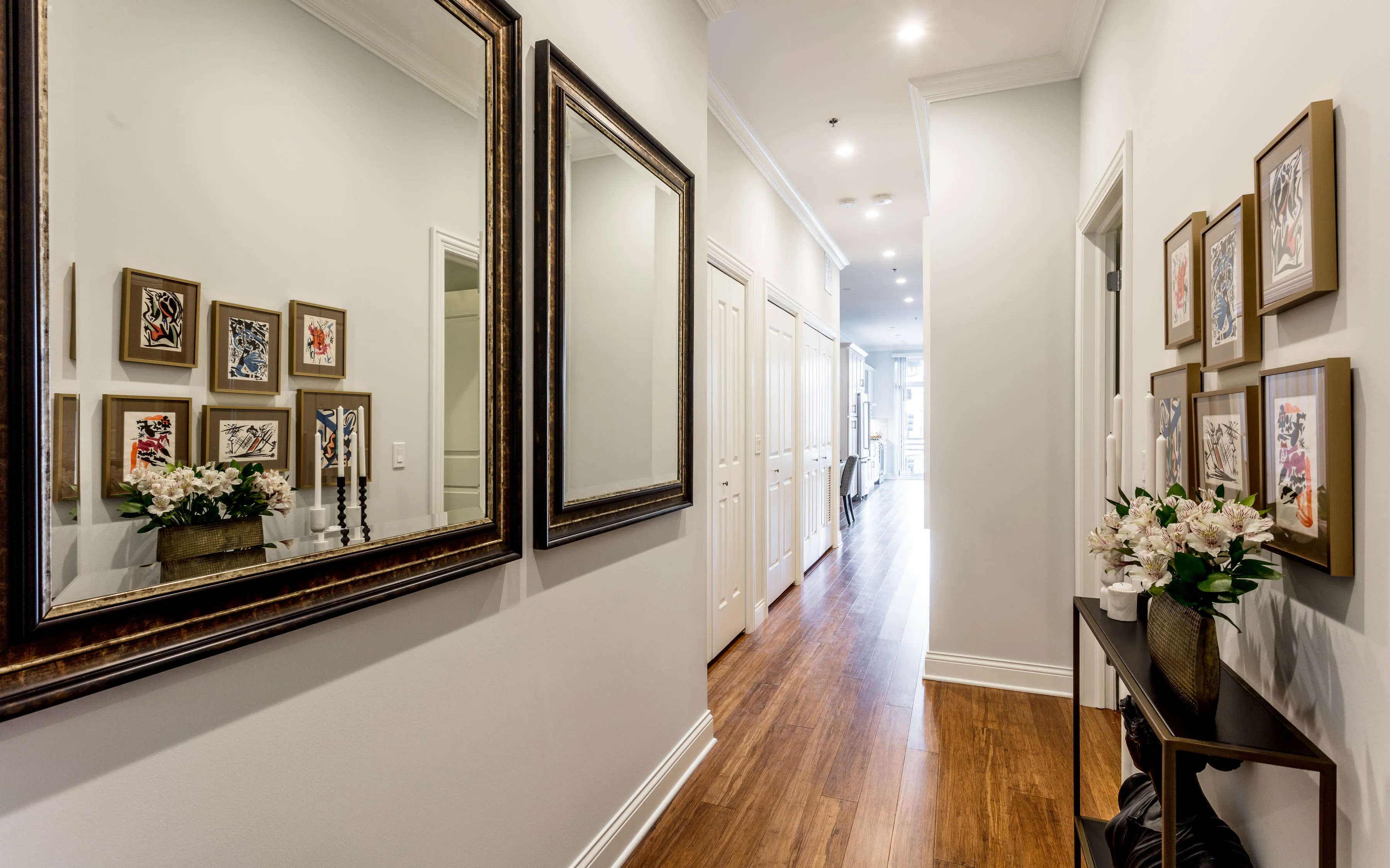 2 bedroom unit model kitchen at Ashland Place Apartments