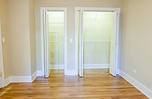 living room looking towards Wrigley Field at 1010 West Waveland Apartments