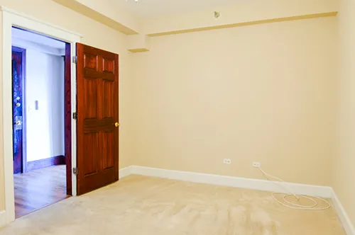 living room looking towards Wrigley Field at 1010 West Waveland Apartments