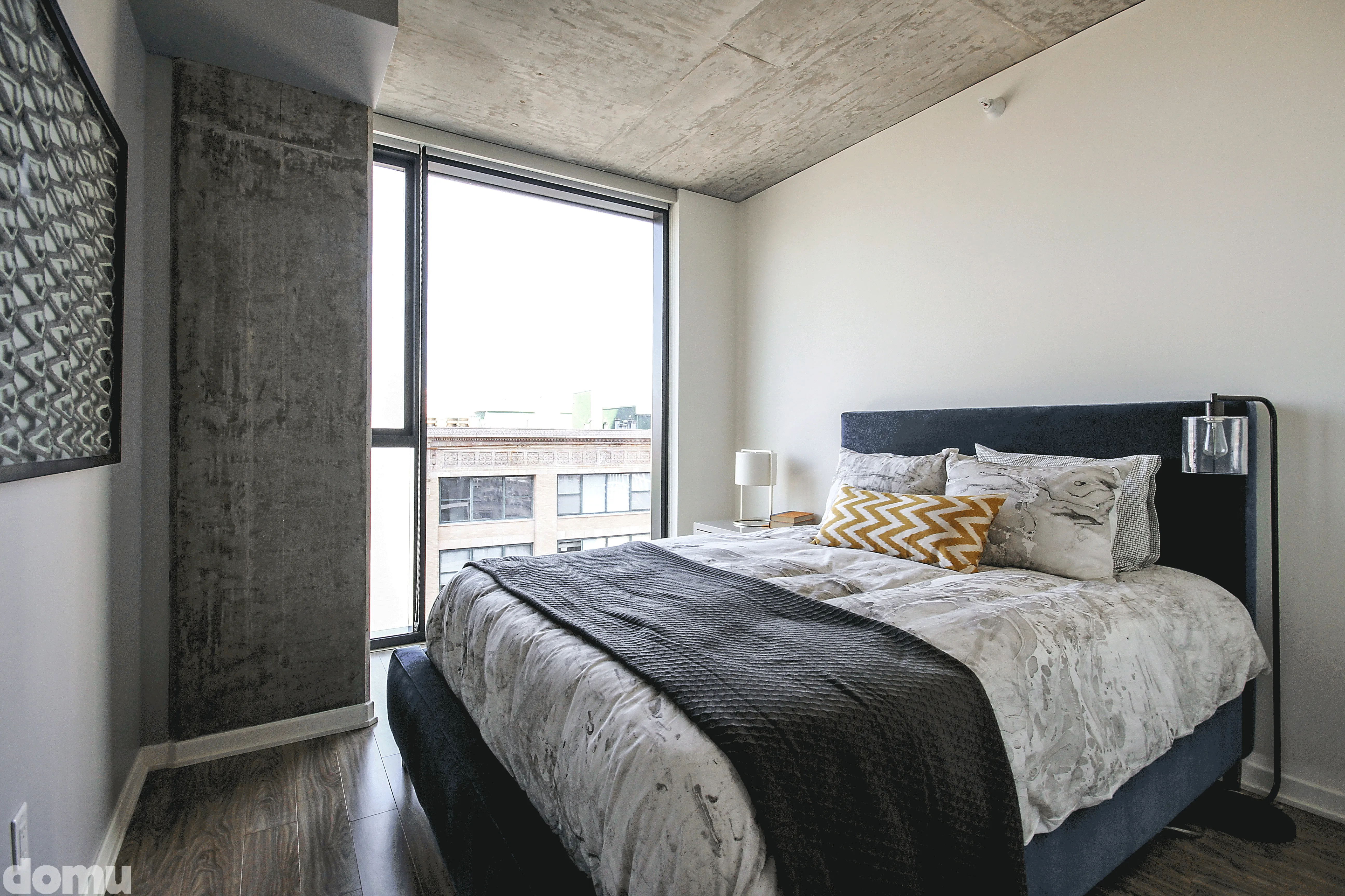 living room fuurnished at 1333 South Wabash Apartments South Loop Chicago