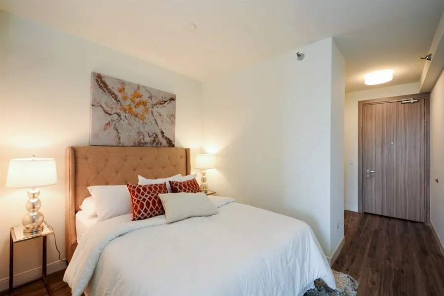 living room at 1407 On Michigan Apartments at 1407 South Michigan Ave