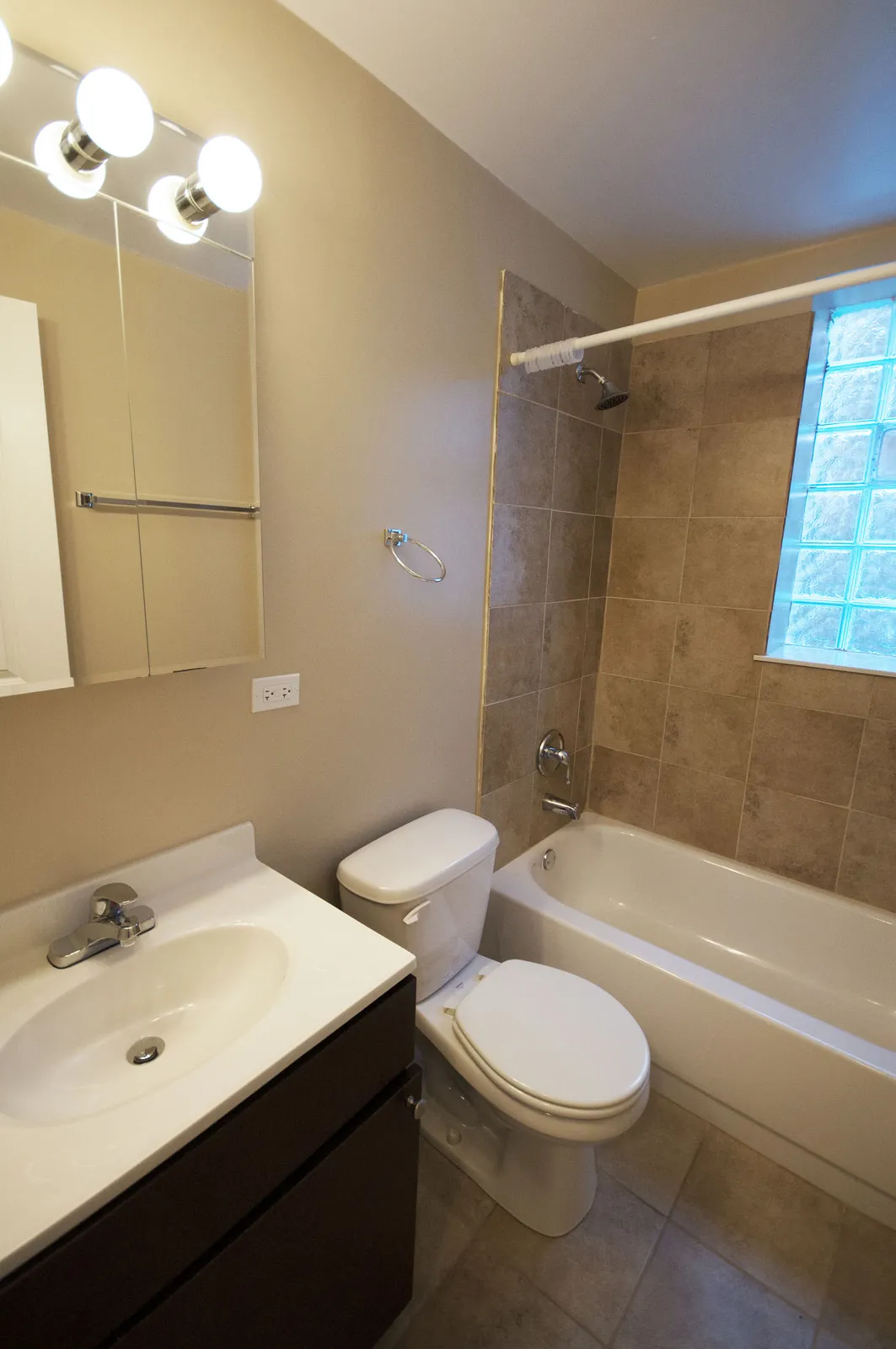 master bedroom model at 1632 W. Belmont Apartments in Lakeview Chicago