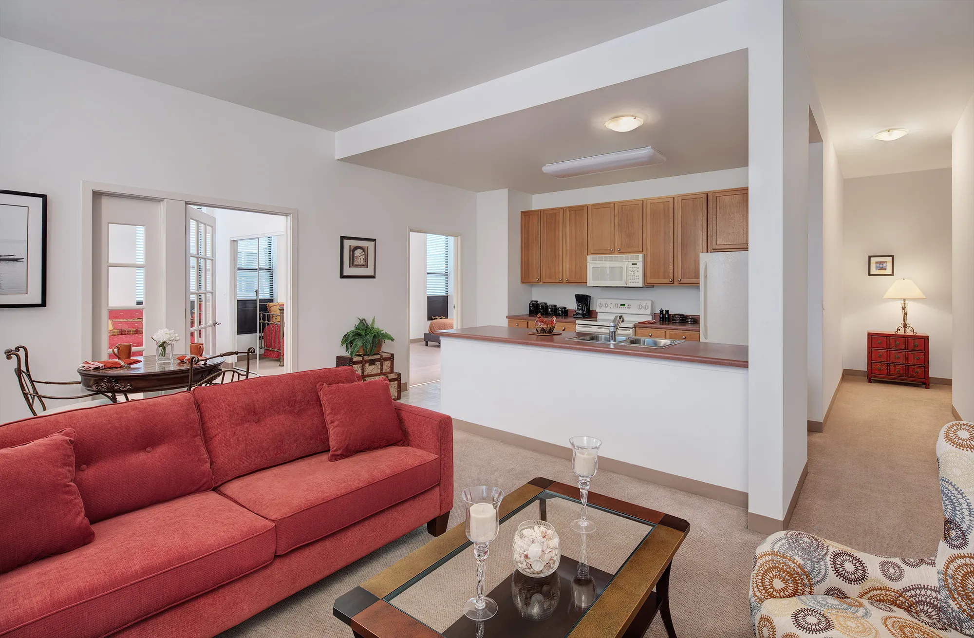 living area at Renaissance Saint Luke Senior Apartments