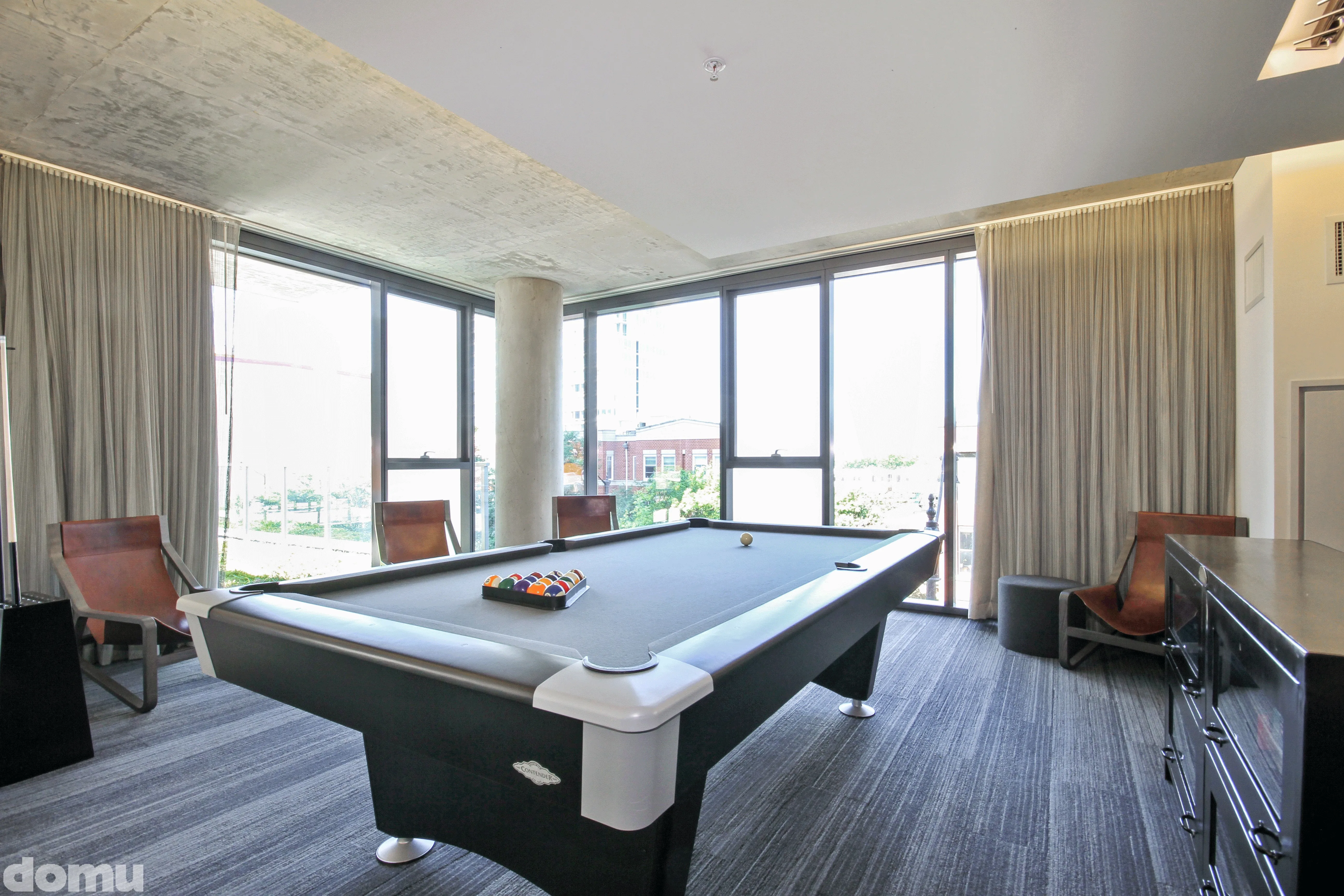 living room fuurnished at 1333 South Wabash Apartments South Loop Chicago