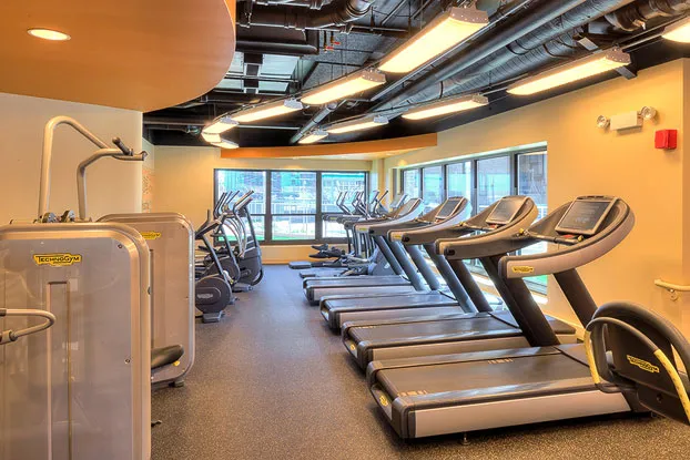 living room with lake view at Eleven Thirty Apartments in the South Loop