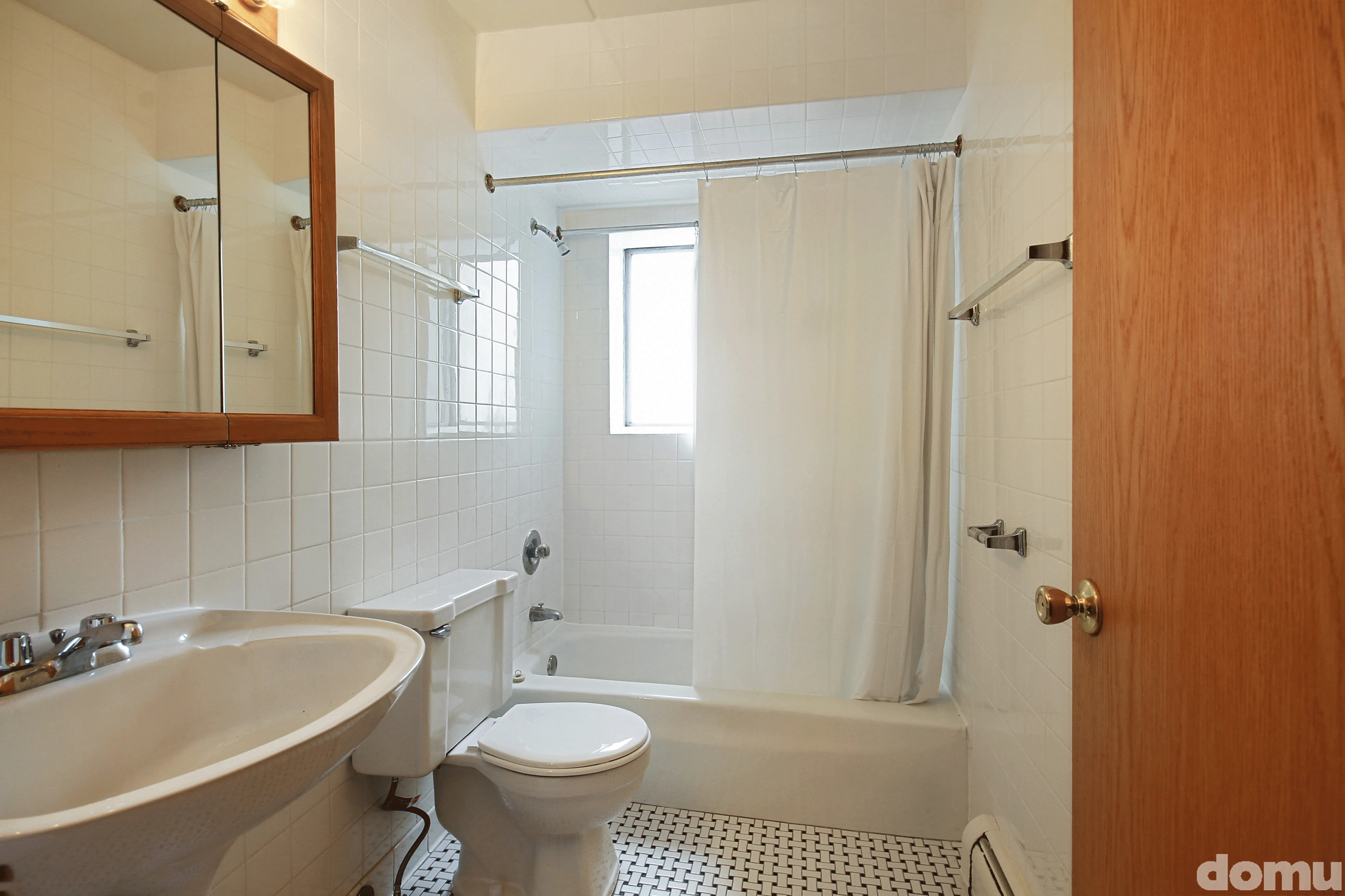 Virtually staged living room in 1 Bedroom