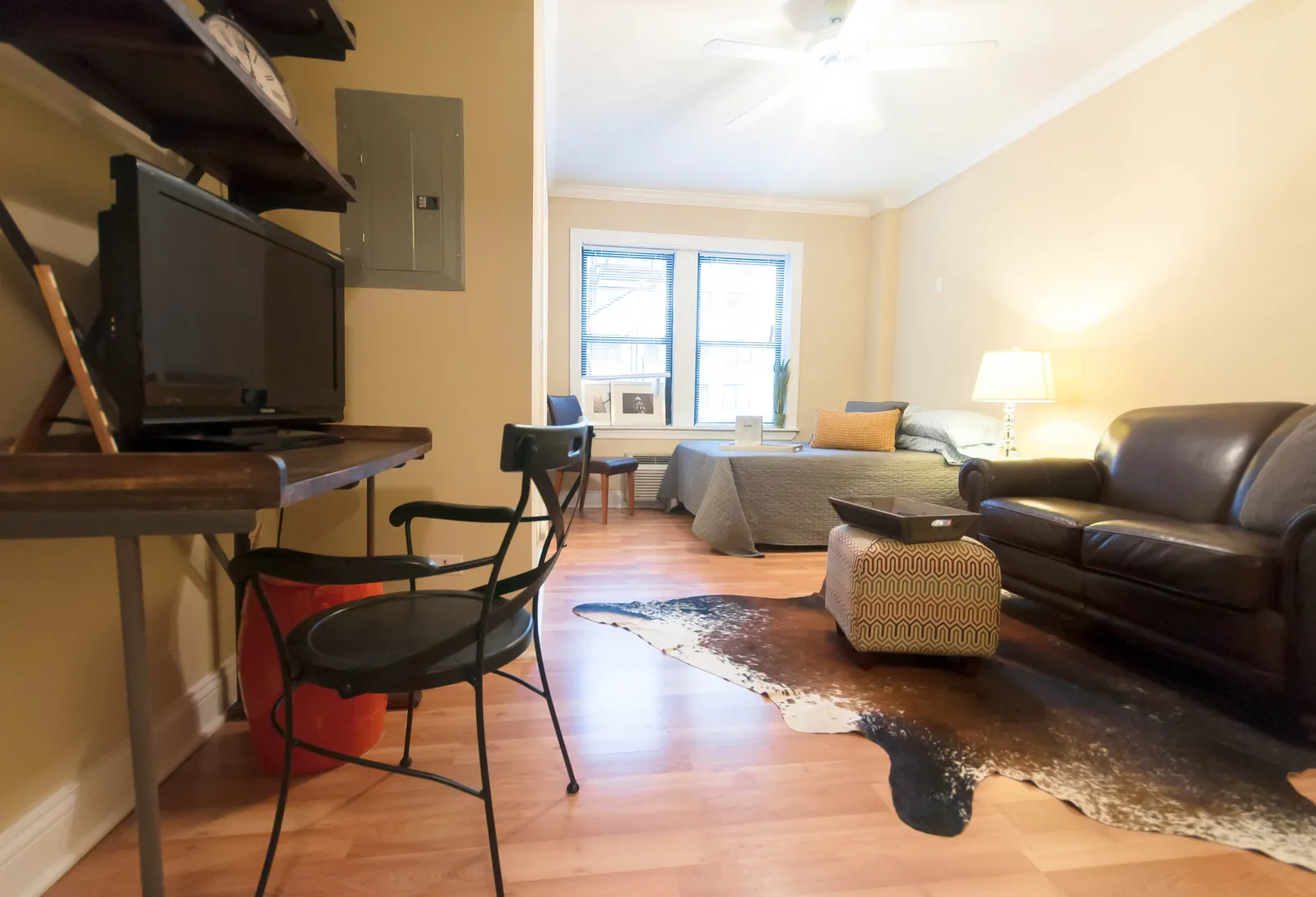 master bedroom at 211 E Delaware Apartments in the Gold Coast Chicago