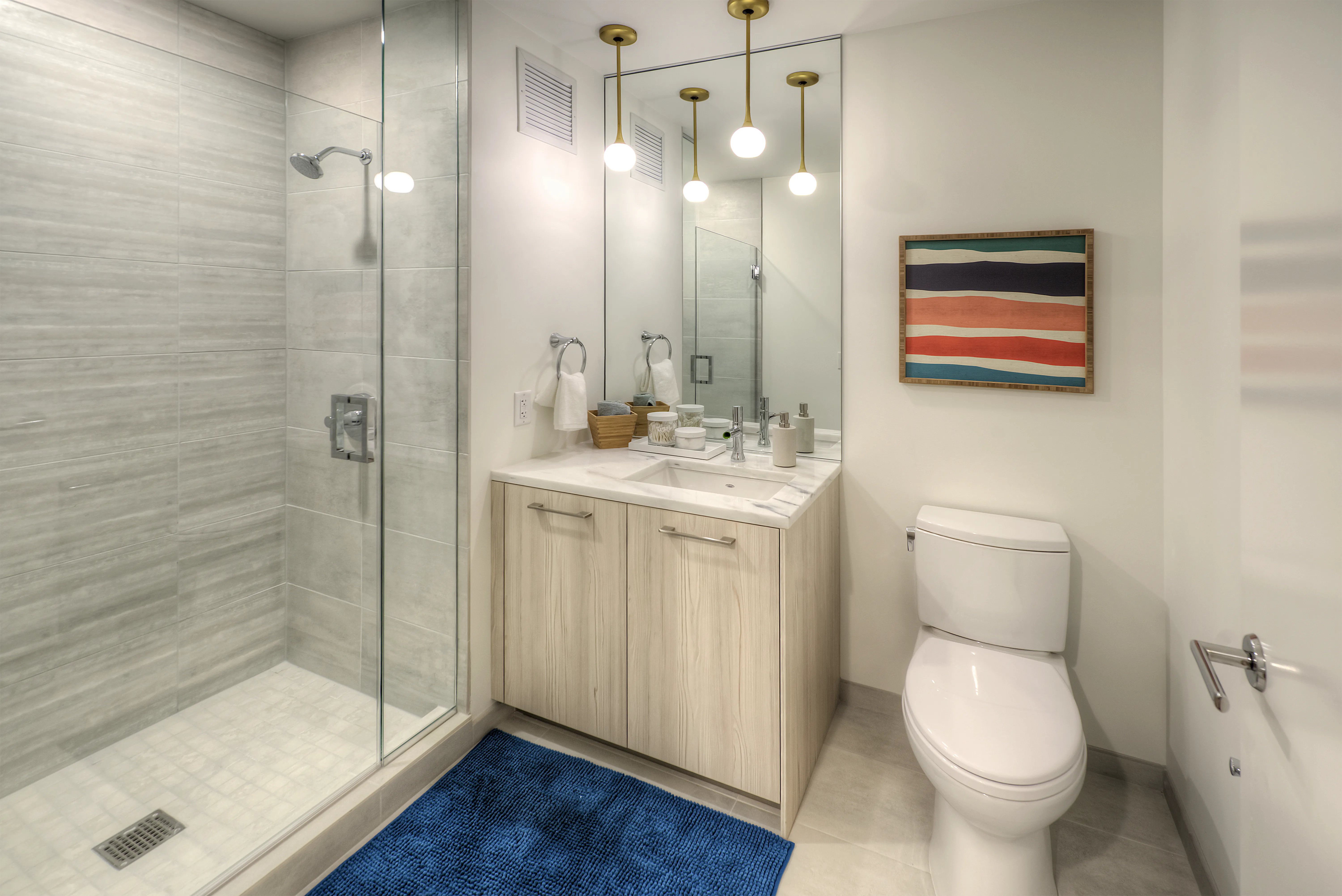 living room and dining room madel apartment at Emme Chicago Apartments