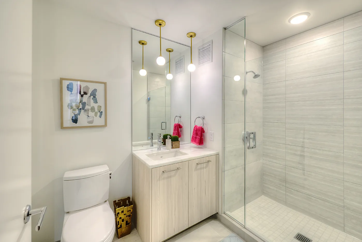 living room and dining room madel apartment at Emme Chicago Apartments