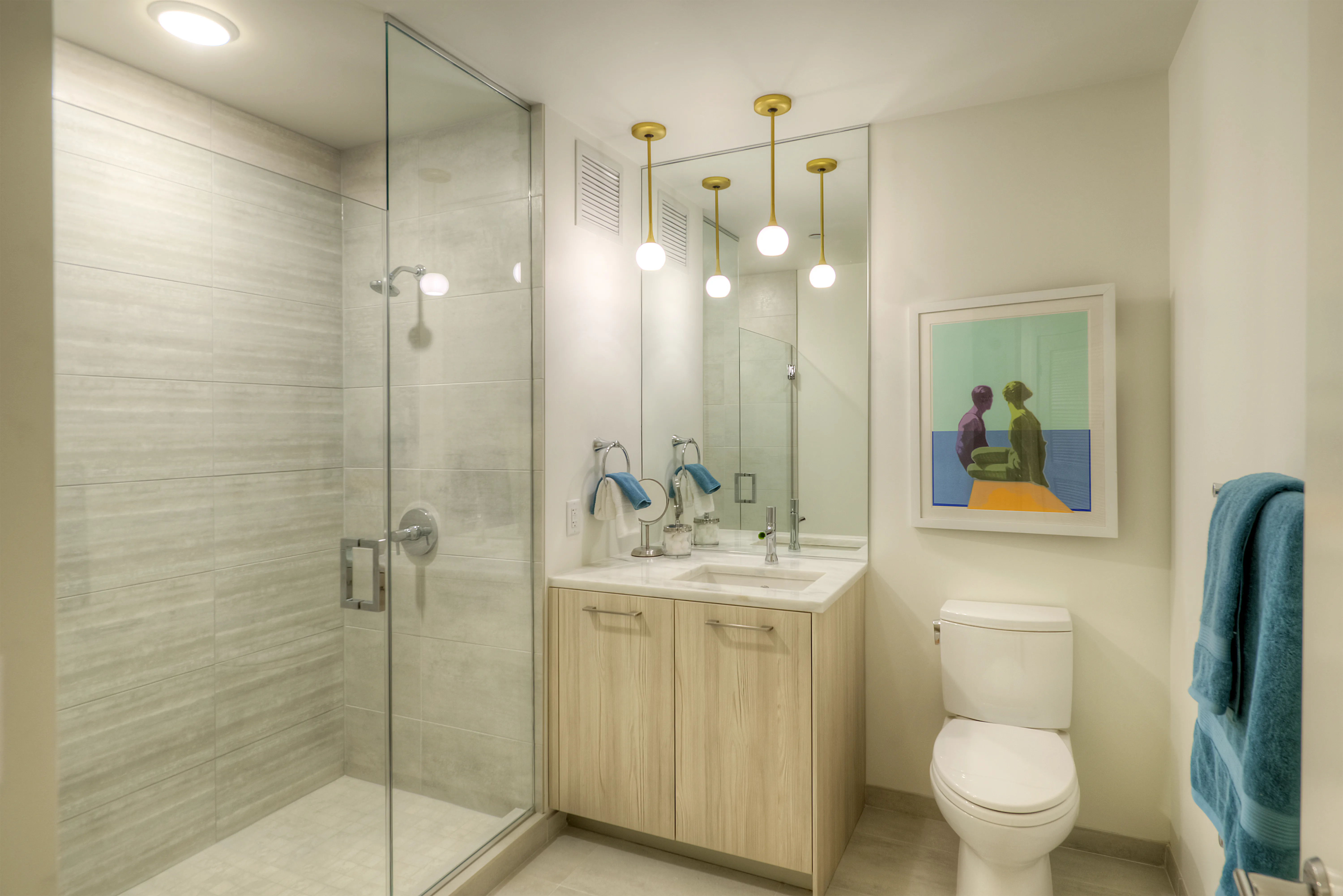 living room and dining room madel apartment at Emme Chicago Apartments