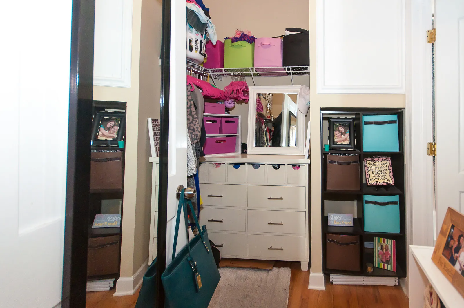 master bedroom in model unit at 828 West Fullerton Apartments