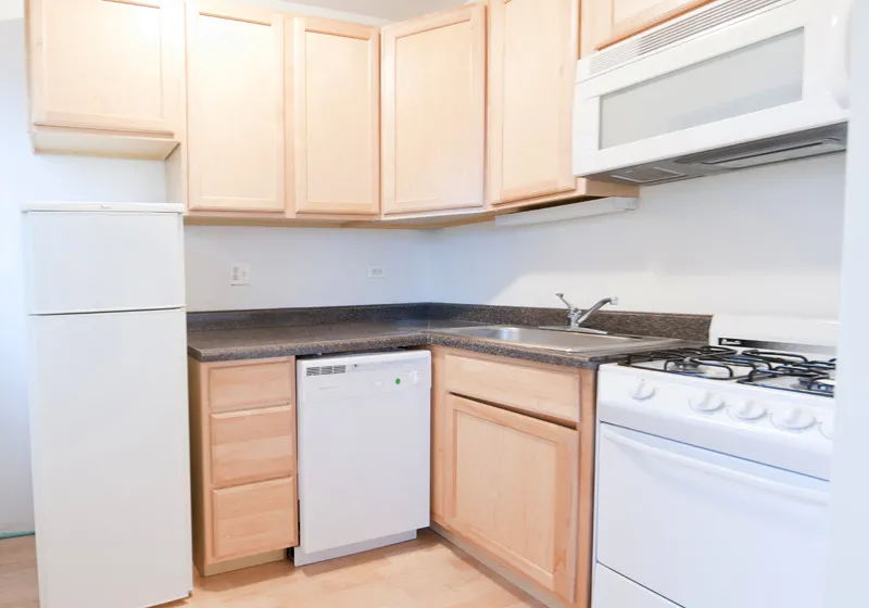 furnished living room apt 601 at 1939 N Lincoln Apartments in Lincoln Park 