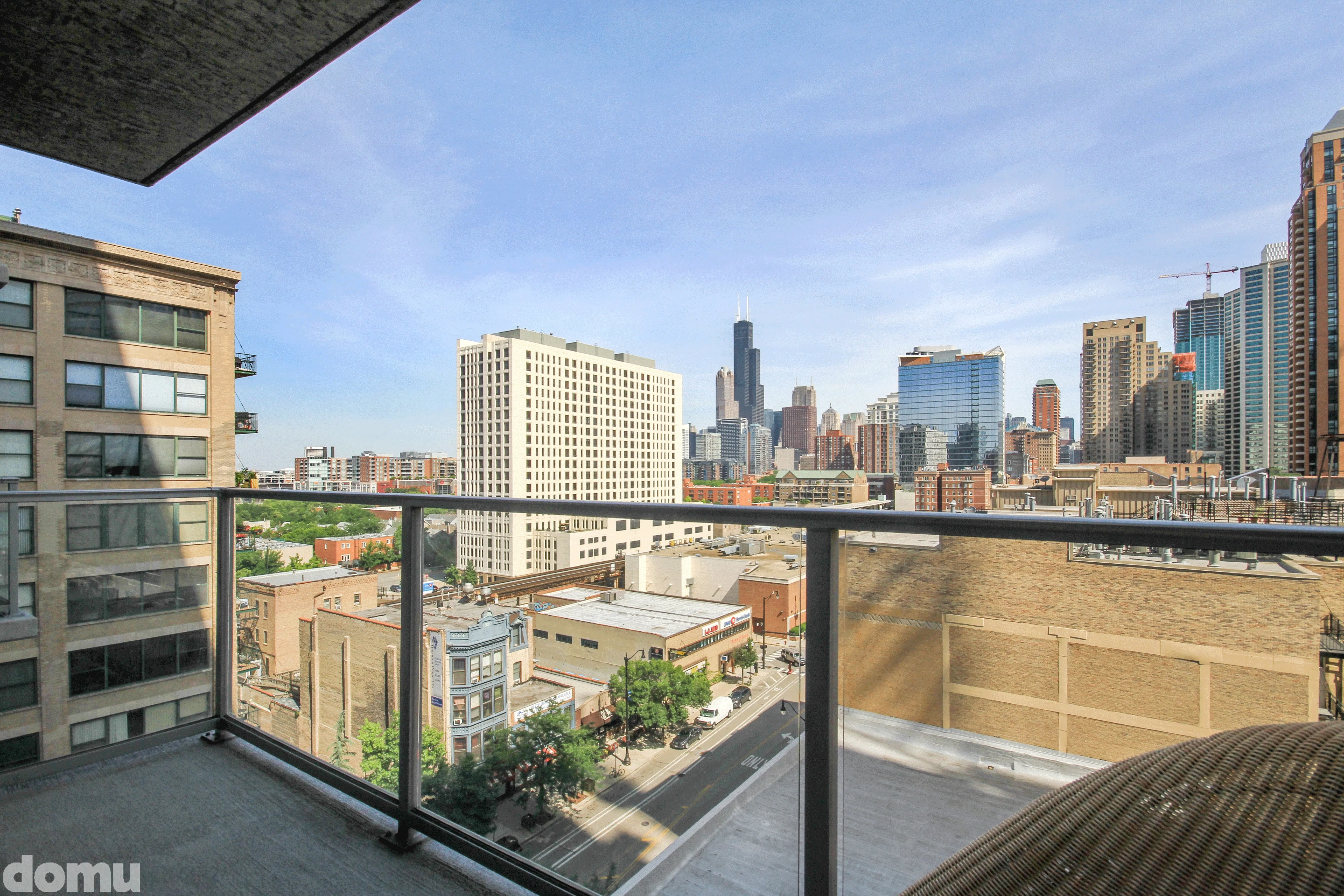 living room fuurnished at 1333 South Wabash Apartments South Loop Chicago