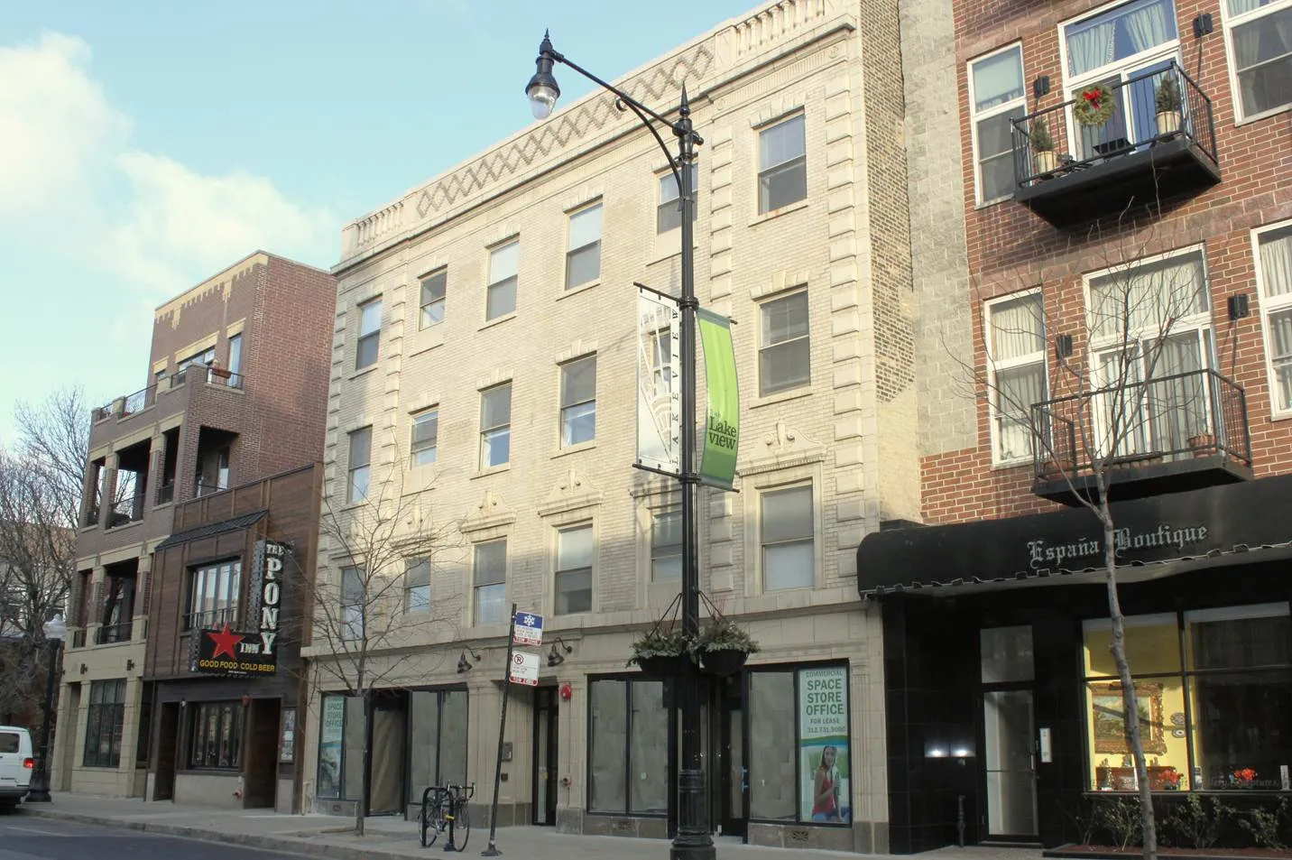 master bedroom model at 1632 W. Belmont Apartments in Lakeview Chicago