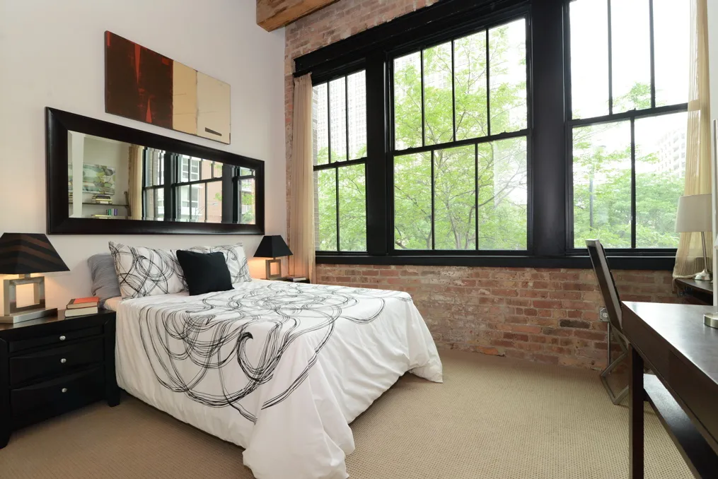 corner view of the historic Vesta Lofts in the south loop of chicago