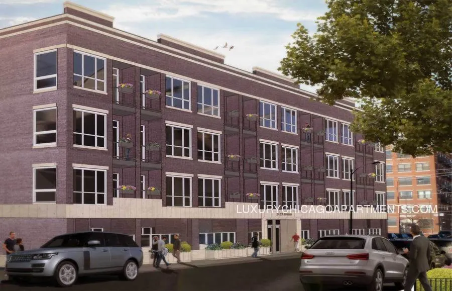 model kitchen at The Aberdeen West Loop Apartments