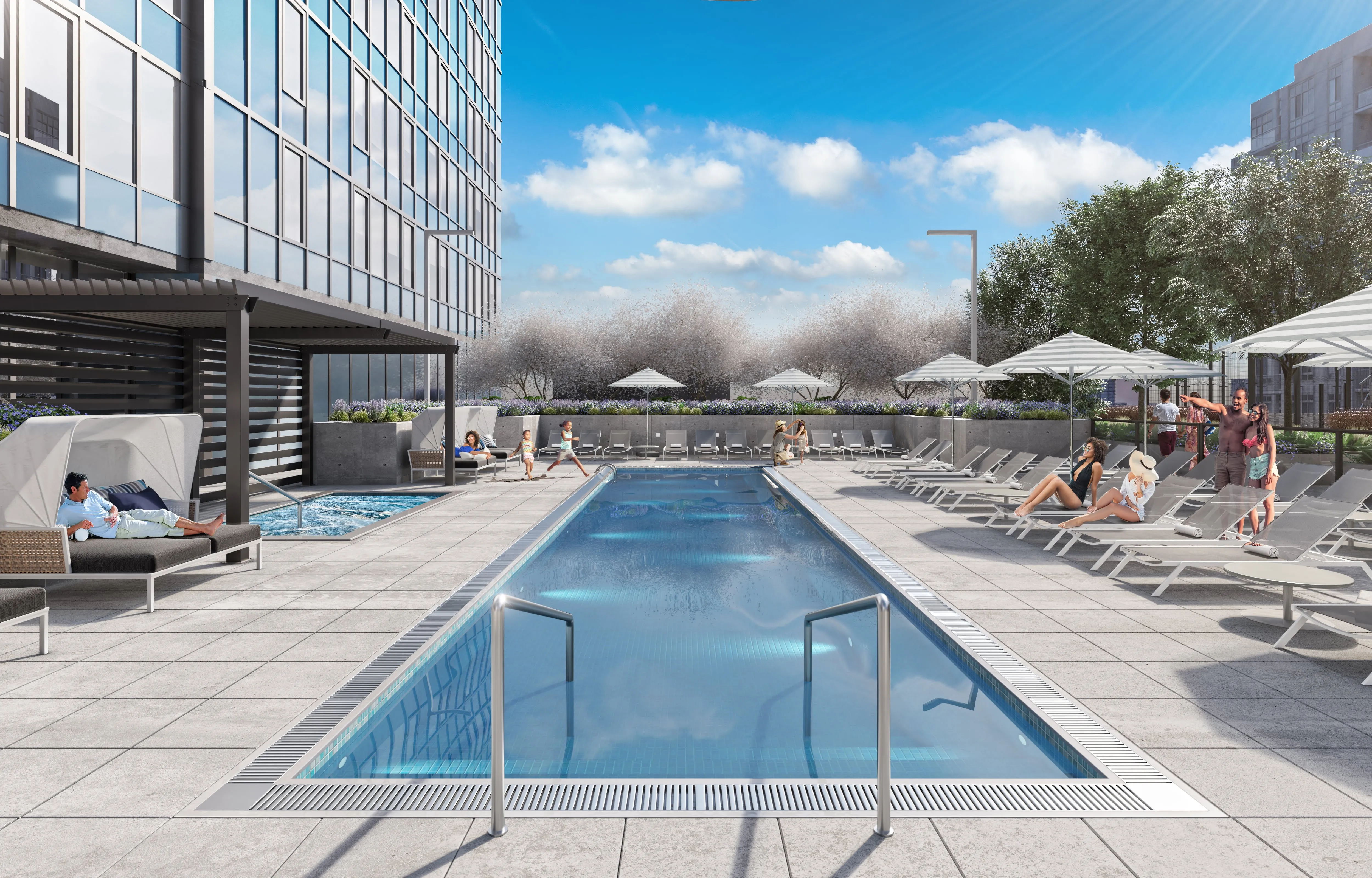 model kitchen at Old Town Park Apartments