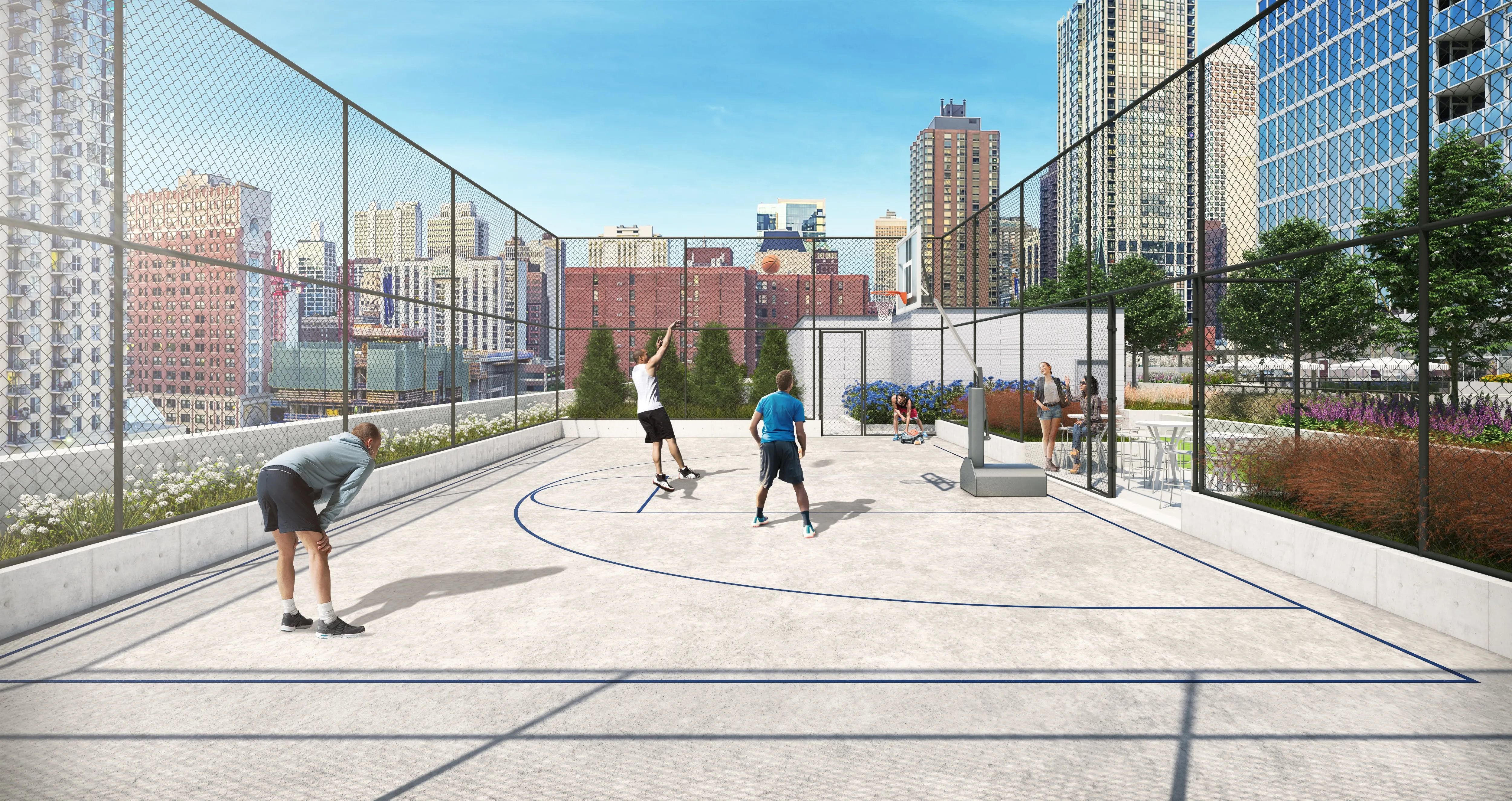 model kitchen at Old Town Park Apartments