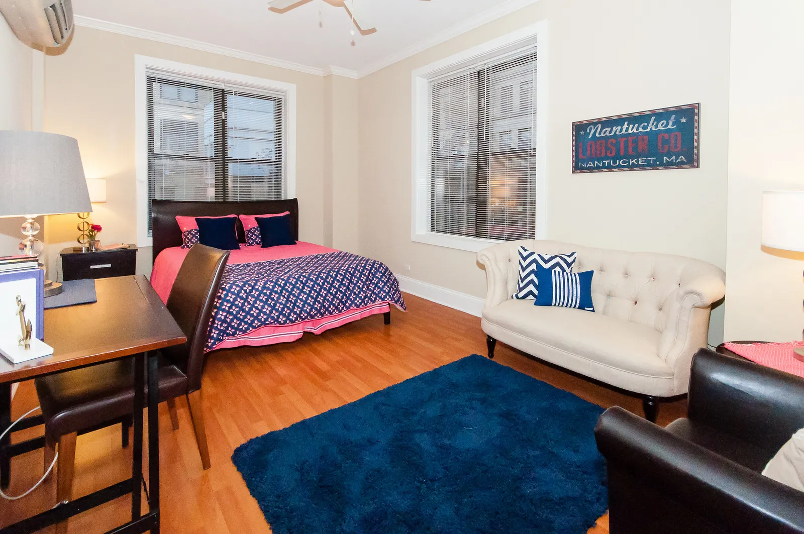 master bedroom at 211 E Delaware Apartments in the Gold Coast Chicago